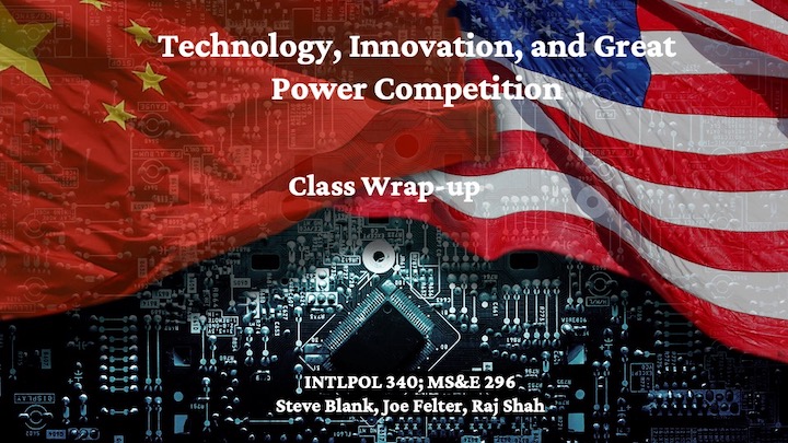 Technology, Innovation, and Great Power Competition  2022 Wrap Up